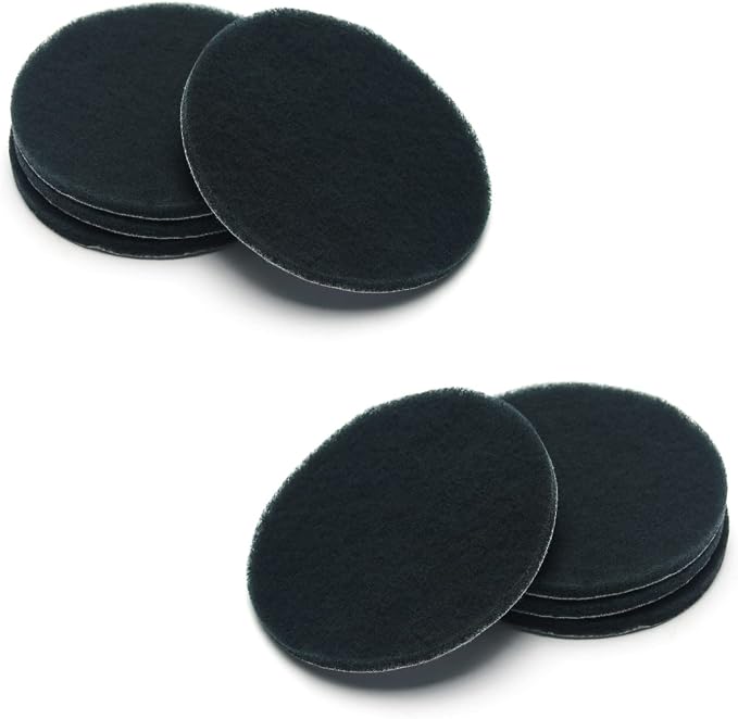 7 Inch 1200-Grits Scrubber Scouring Pads for Cleaning & Polishing, 8pcs | Hook & Loop, Flocking Scuff Pads, Drill Scuffing Disc, Surface Conditioning Disc, for Tiles/Glass/Stone/Tubs