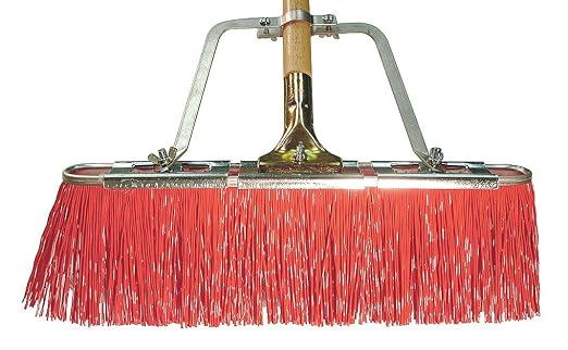 TOUGH GUY Orange Poly Heavy Duty Push Broom with Handle