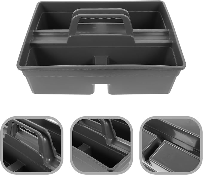 Portable Cleaning Tool Carrier Box with Handle Pp Organizer for Bathroom | Cleaning Supplies Storage Holder, Household Housekeeping Basket, Toilet Cleanup Use