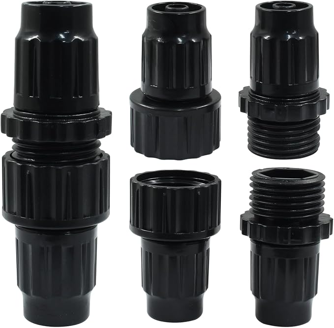 3 Sets Garden Expandable Hose Repair Kit | Faucet Adapter, Female Male Hose Connectors, Rubber Gaskets, 3/4" Thread