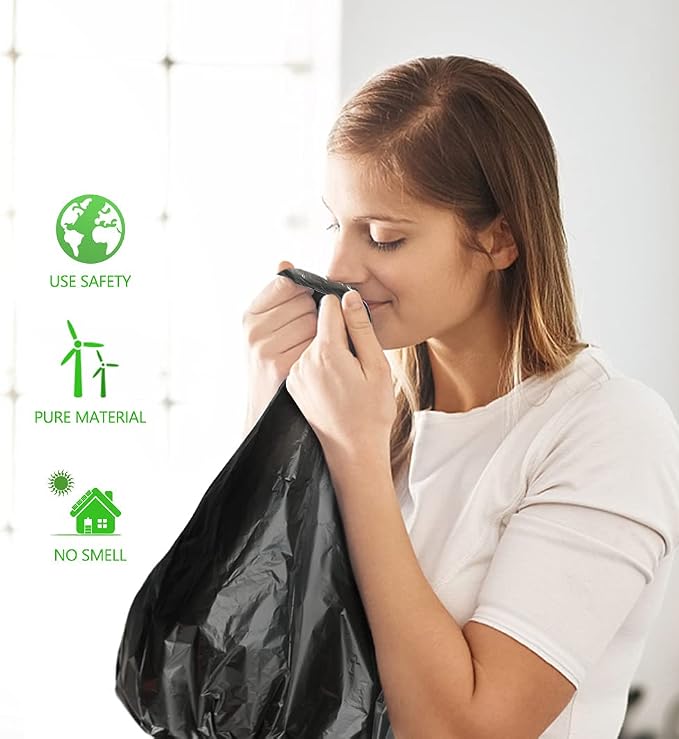 Teivio Small Trash Bags 1.2 Gallon 160 Counts Garbage Bags, Bathroom Trash Can Bin Liners, Small Plastic Bags for home office kitchen, fit 5-6 Liter, 0.8-1.6 and 1-1.5 Gal, Black | Fit 4-5 Liters,1,1.3,1.5Gal,Tiny Plastic Waste Basket Bins Desktop Can ...