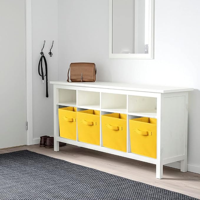 ShellKingdom Storage Bins, Foldable Fabric Storage Cubes And Cloth Storage | Storage Organizer For Closet And Toys, 10.5x10.5x11 INCH, 6 Pack (Yellow)
