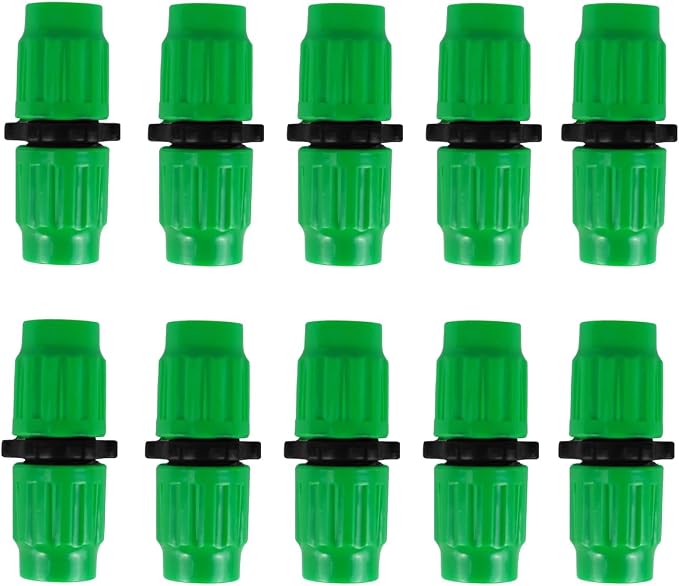 10 Sets Expandable Garden Hose Repair Kit, Dual-Channel Hose Female Male Connectors Accessories Plastic Flex Hose Repair Kit Will Repair ⅝ ", and ½ " Garden Hose Fitting