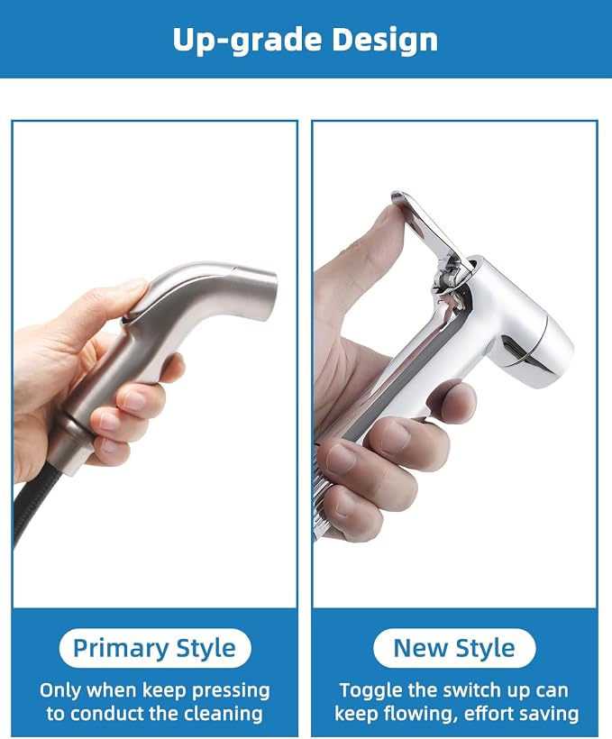 2 Modes Kitchen Sink Side Sprayer with Water Flow Restrictor, Chrome | NSF/ANSI/CAN 372 Certified, Compatible with Moen Faucet Sprayer Replacement, Kitchen Faucet Sprayer Attachment with Hose