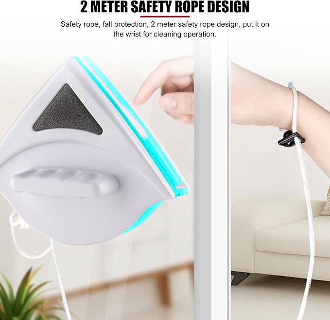 Double Side Magnetic Window Cleaner, Adjustable Magnetic Double Window Glass Wiper Glider Washing Brush Equipment Cleaner Wiper Tools for High-Rise and Car Glazed Window
