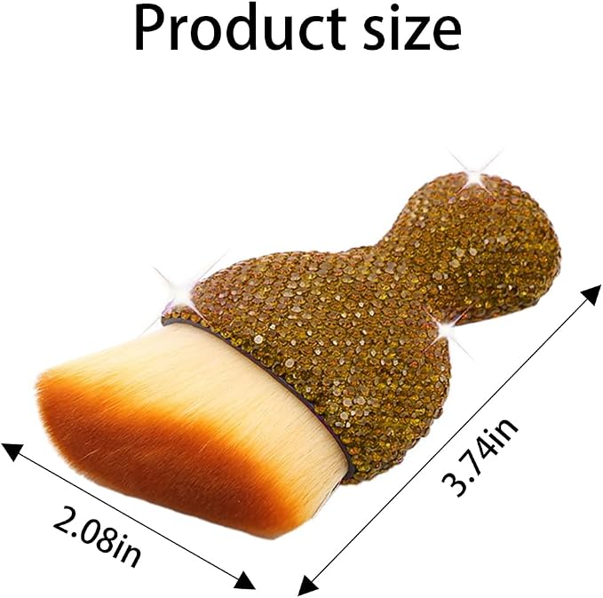 zipelo Diamond-Handle Car Detailing Dust Brush, Light Brown | soft synthetic bristles, beveled profile reaches narrow gaps, scratch-free wet or dry use, compact storage, cleaning tools