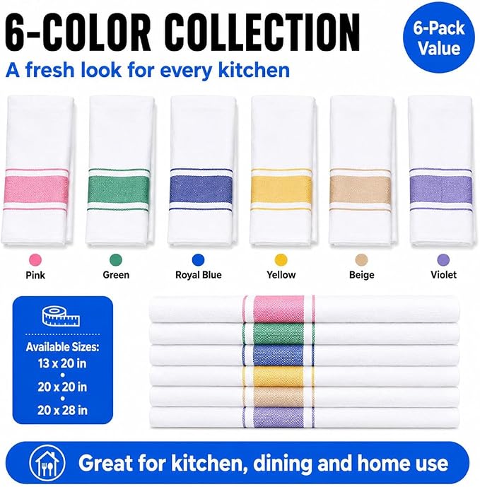Premium Cotton Glass Cleaning Cloth, Highly Absorbent Wine Glass Polishing Cloths, Streak Free Lint-Free, Reusable Fast Drying Towels Polish Cloth for Glass Window Mirror (3*Blue, 20 * 28in)