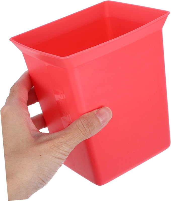 Unomor Portable Plastic Storage Basket Multi-functional Cleaning Organizer for Bathroom Hotel Room Stylish Red Design for Storage and Organization