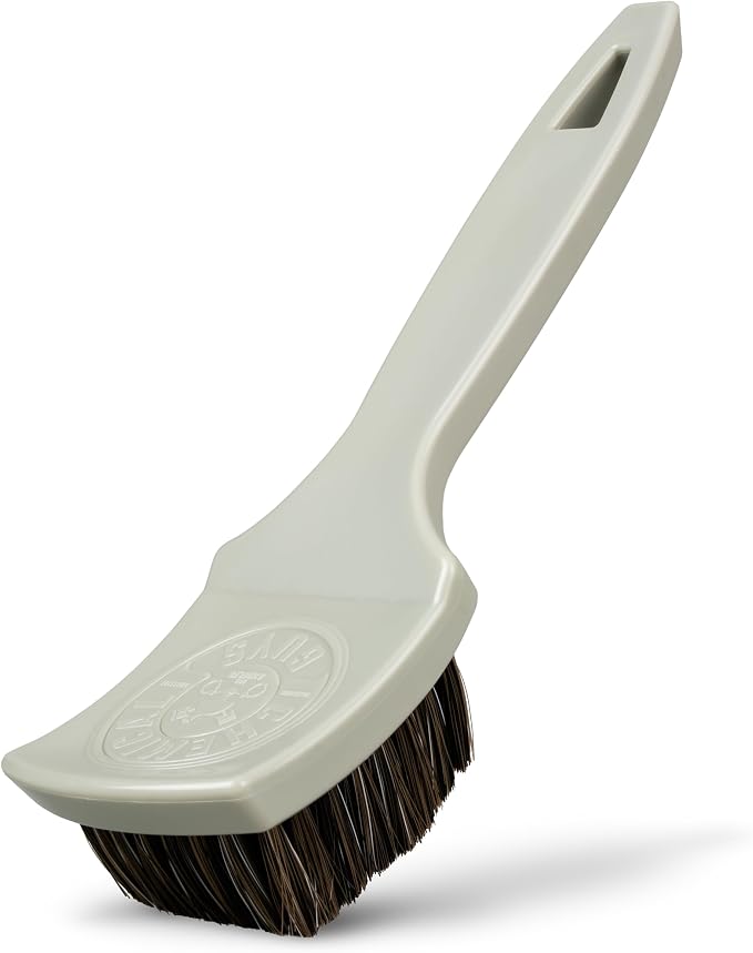 Chemical Guys, Nifty Leather Detailing Brush, Synthetic Horse Hair | Safe on genuine, synthetic, vegan, colored leather, angled head keeps hands clean, pairs with Chemical Guys Leather Cleaner