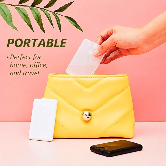 Patelai 6 Pcs 20ml Refillable Card Spray Bottles Portable Trave Perfume Flat Spray Bottle Mini Atomizer Mist Vials for Pocket Hand Sanitizer Makeup Cosmetics Moisturizing Water