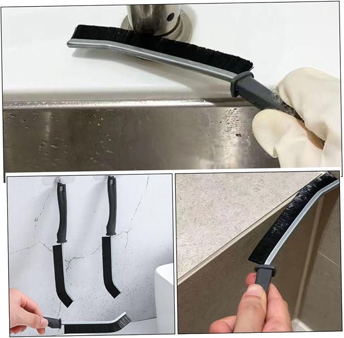 Cabilock 5pcs Multifunctional Crevice Brush Shower Cleaning Brush Hard Bristle Wall Cleaner Mop for Tile Grooves