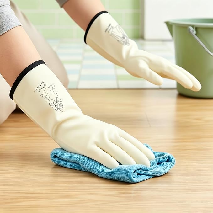 Rubber Cleaning Reusable Gloves, Practical House Warming Gifts | Dishwasher Reusable Gloves, Dishwashing Kitchen Household Essentials, Housewarming Xmas Cleaning Gifts for Cleaner Friends