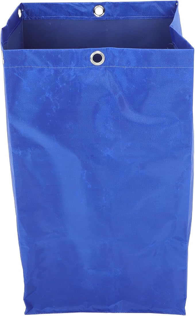 Blue Polyester Cleaning Storage Bag Replacement for Service Carts | Portable Janitorial Trolley Tote, Large Capacity Organizer for Demanding Environments, Collapses Flat for Supply Closet