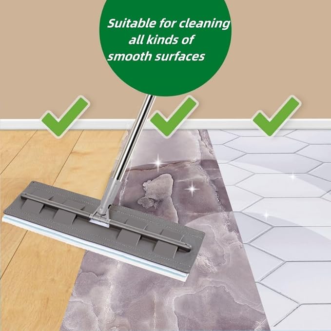 Magic Sponges Eraser Mop Pads Refills,Suitable for 13" Flat Mop Head | Mops Pad for Floor Cleaning,Just add Water,Easy to Use,for Kitchen, Bathroom, Swimming Pool, Boat