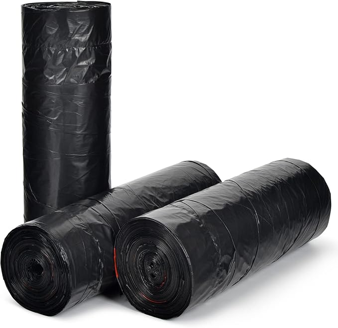 15 Gallon Drawstring Trash Bags, 102 Count, Black | Large, Heavy Duty, Thicken Plastic Tall Kitchen Garbage Bags for Kitchen Office Lawn Yard