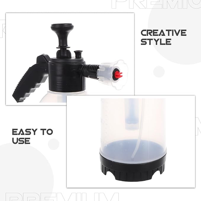 Hemoton Car Foam Sprayer with Pressurized Pump Bottle, High Pressure Foam Gun for Car Wash Detailing, Multi-use Cleaning Pump for Automotive Care