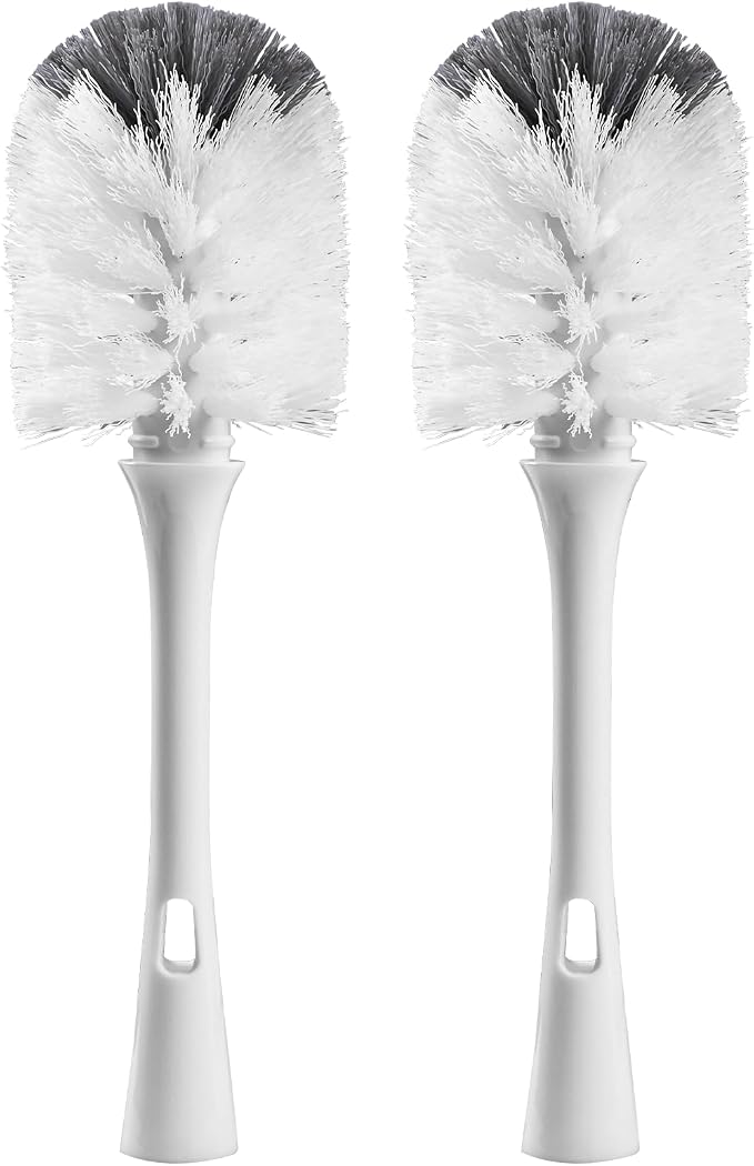 Bottle Brush Replacement Head for OXO Bottle Brush Tot Only, 2 Pack | Bottle Brush Refills, Dual Bristle Design for Baby Bottles, Water Bottles, Glasswares