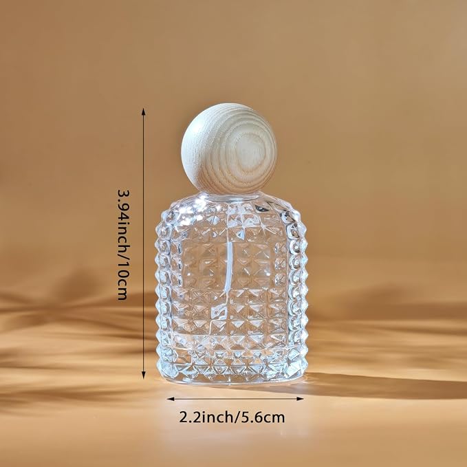 50ml/1.7 Oz Glass Spray Bottle Perfume Atomizer Empty Refillable | Perfume Travel Spray Bottle,Fine Mist Cologne Perfume Container with 3 Kinds of Dispenser