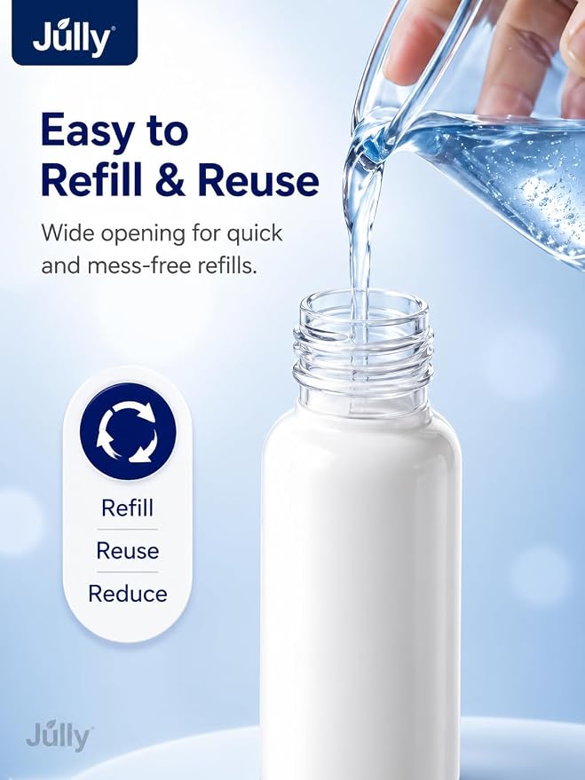 JULLY! 3-Pack 20ML Unique Mist Nasal Spray Bottle – Refillable Pump Sprayer for Nose, Durable HDPE Plastic, Leak-Proof Travel Size for Saline, Personal Care & Home Use, Easy-to-Use Dosage Mechanism