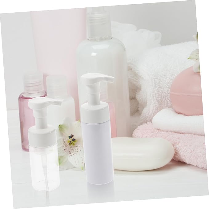 PartyKindom 4pcs Pressurized Spray Bottle for Hand Portable Travel Bottle Pump Face Wash Dispenser