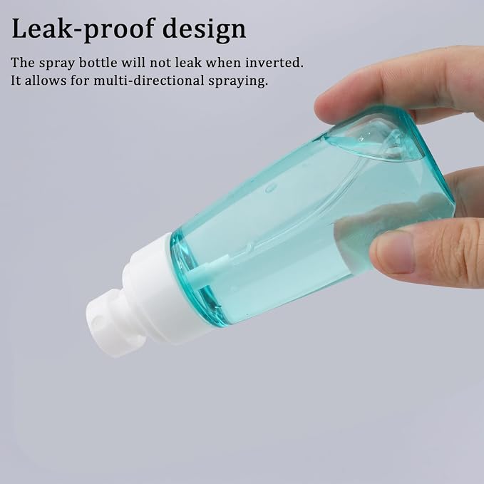 Spray Bottle for Hair TSA Approved 3.4oz 100ml 3 Pack Leak Proof Travel Spray Bottle Empty Refillable Small Spray Bottles for Perfume Essential Oils Toners Rose Water Cosmetics (3Green)