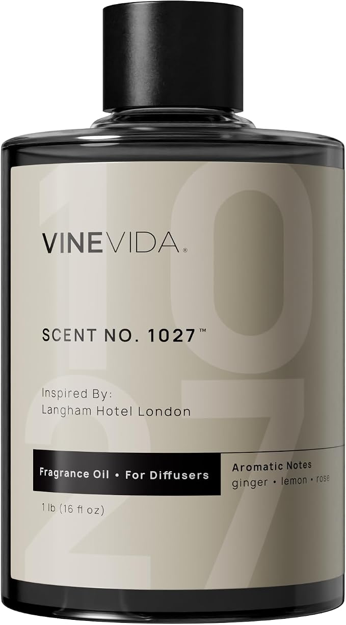 VINEVIDA Scent NO. 1027 Fragrance Oil for Cold Air Diffusers - 16oz (1lb) - Inspired by: Langham Hotel London Hotel Scents for Home - Diffuser Oil