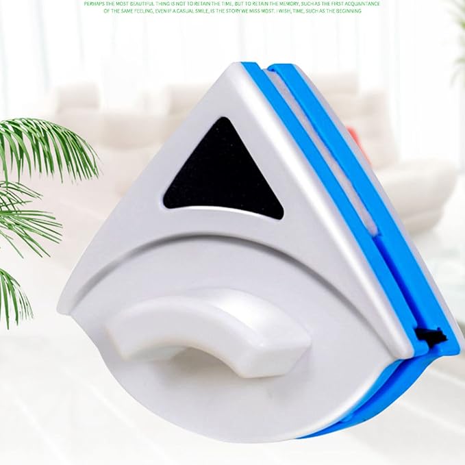 Yosoo Blue Shape Single Side Magnetic Window Cleaner with Powerful Lock for Easy washing, for Glass and Mirrors