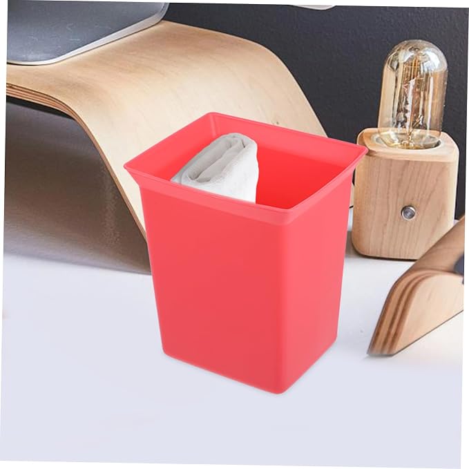 Alipis Plastic Shower Organizer Bin Stackable Utility Basket for Cleaning Supplies and Bathroom Essentials Portable Red Storage for Housekeeping Tasks