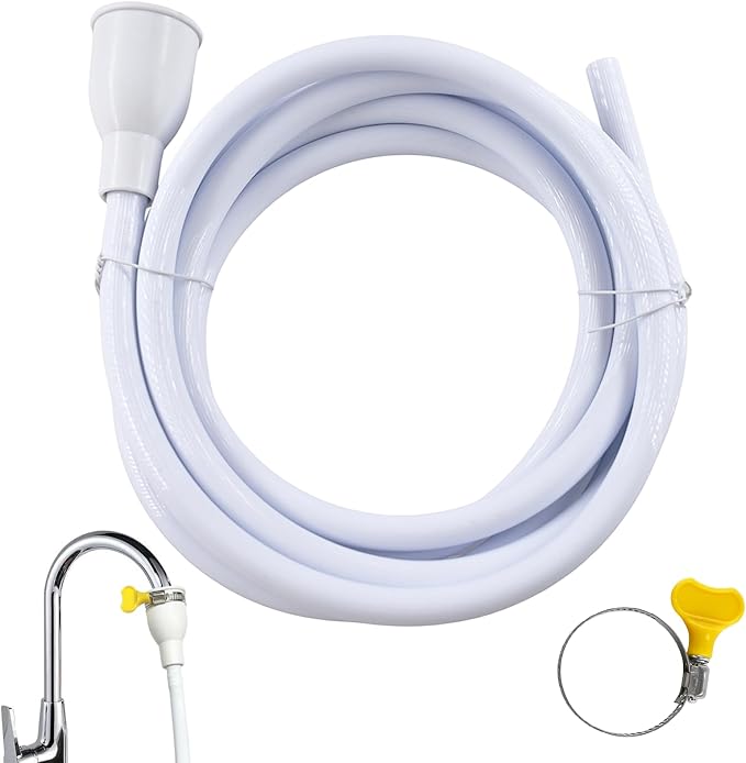 3M/9.84FT Sink Extension Hose,Sink Hose Attachment,Portable Water Fill Accessories for Gardening, Watering, and Household Cleaning with Adjustable Clamp