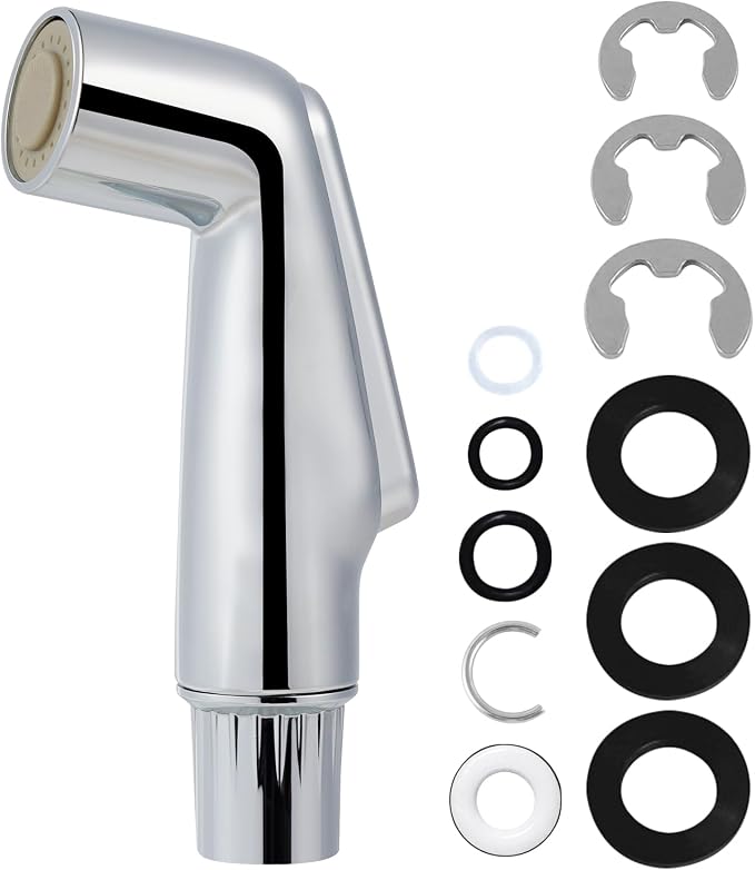 Universal Kitchen Sink Side Sprayer Head Replacement, Chrome Finish | NSF/ANSI/CAN 372 Certified, Compatible with Delta, Moen, Kohler and OEM Brand, Kitchen Sink Faucet Spray Head