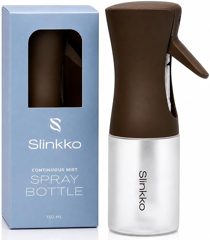 Mist Continuous Spray Bottle 150ml, Smoked Cocoa | Ultra Fine Continuous Mist, Leak Resistant, Refillable, For Styling, Plants & Cleaning, Ergonomic Design