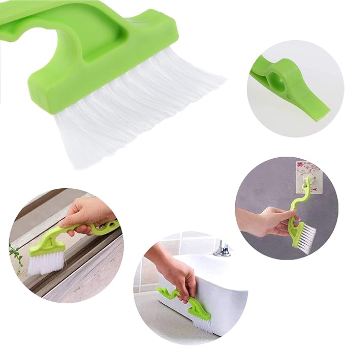 8 Pcs Hand-held Groove Gap Cleaning Tools,Door Window Track Cleaning Tools Groove Corner Crevice Cleaning Brushes for Sliding Door/Tile Lines/Shutter/Car Vents/Air Conditioner/Keyboard