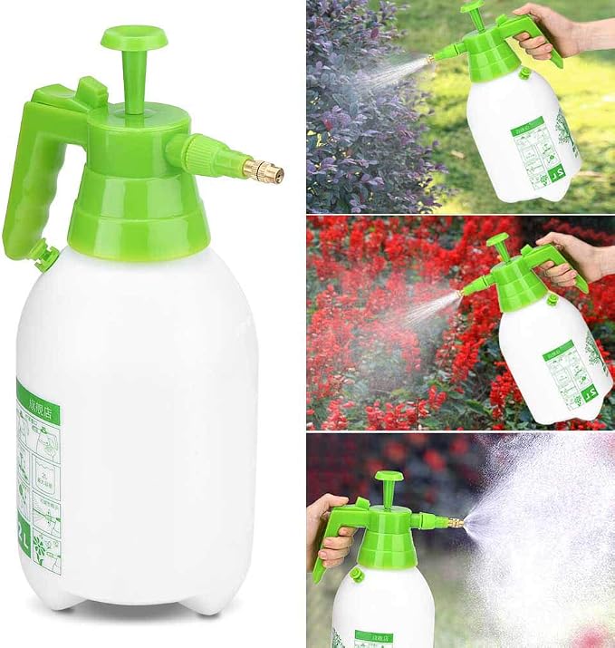 Garden Pump Sprayer, 2L Plant Spray Bottle Handheld Pump Sprayer Pressurized Spray Bottle Large Capacity Sprinkler Tool for Spraying Watering