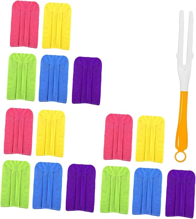 Washable Dusting Set Complete Rotation for Every Marks Needs on Surfaces Floors Household Supplies
