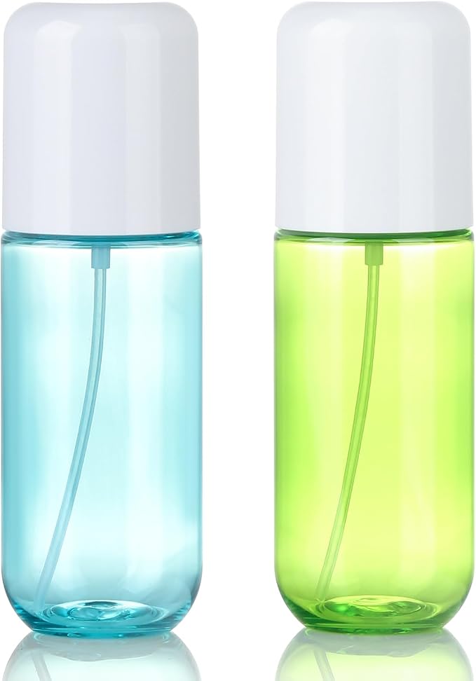 Bynccea Small Spray Bottle Travel Size 3.4oz/100ml Plastic Mini Bottle Set - Fine Mist Mini Empty Spray Bottles - Refillable Spray Bottles for Cleaning Solutions, Perfume, Liquid Cosmetics
