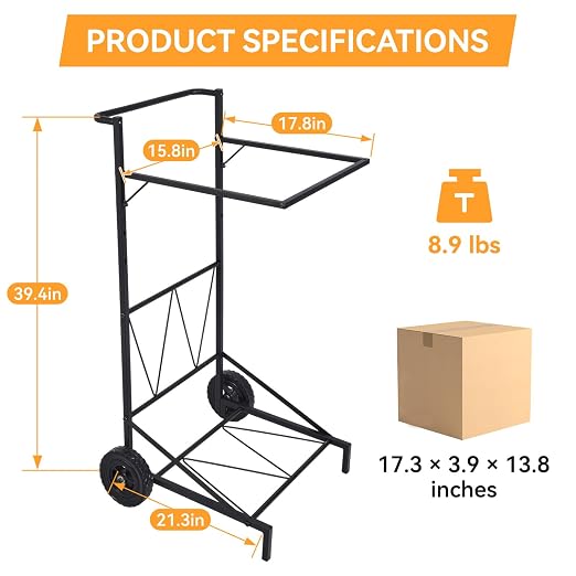 Trash Bag Holder and Metal Leaf Bag Holder for 35-50 Gallon Yard Waste, Adjustable Collapsible Heavy Duty Lawn Bag Stand for Gardening, Camping, Recycling and Outdoor Cleanup (Standard Model)