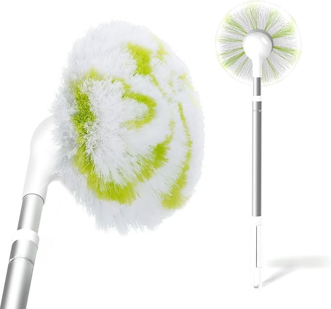 Non-Scratch Tub Tile Scrubber Brush, 28" Extendable Pole（1-Pack） | Soft Tub Brush Mop, Shower Brush with Long Handle for Bathtub Bathroom Sink Basin Tile Wall