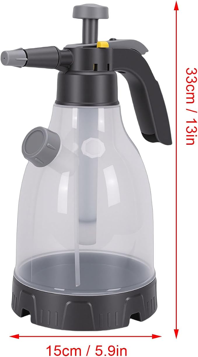 Hand Pump Sprayer, Hand Pressurized Spray Bottle with 360 Rotating Adjustable Nozzle, Portable Garden Water Sprayer for Lawn Plant Irrigation