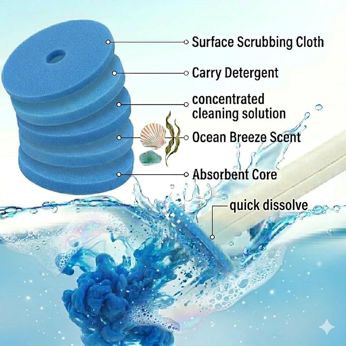 CiLoN Disposable Toilet Brush, Toilet Wand Cleaning System, Bowl Scrubber | Flip-Top Hands-Free Wall-Mounted Toilet Bowl Brush & Holder with Disposable Cleaning-Fluid Scrubbing Pads for Hygienic Use