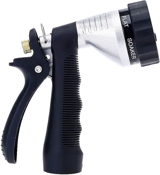 Water Hose Nozzle Spray Nozzle, Metal Garden Hose Nozzle with Adjustable Spray Patterns, Perfect for Watering Plants, Washing Cars and Showering Pets