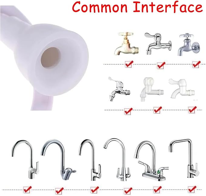 2m/6.56ft Sink Hose Sprayer,Shampoo Sprayer Handheld Hose Shower Head Spray Hose with 2 Hair Catcher Drain Strainers for Bathing Baby,Pets Shower,Washing Hair,Rinsing Vegetables,Utility Sink