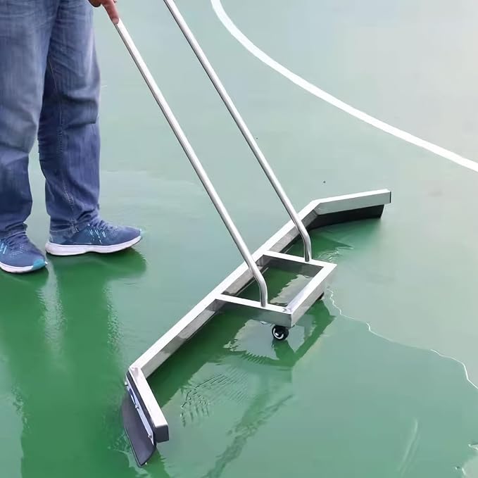 4.3FT Sport Tennis Court Squeegee Floor Squeegee Heavy Duty Commercial Squeegee for Floors with 2PCs EVA Foam Blade