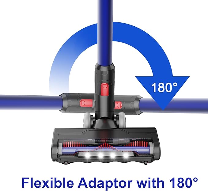 Upgraded Hardwood Floor Vacuum Attachments with Headlights for Dyson V6 DC59 DC61 DC74 , Replacement Parts Motorhead,Soft Roller &PP Bristle Motorized Brush Accessories for Tile,Carpet,Rug Cleaning.