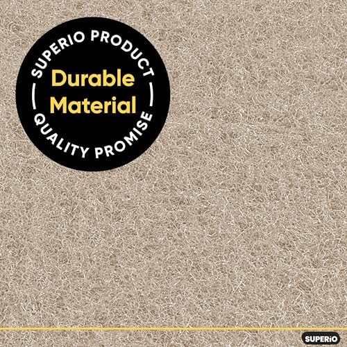 Scouring Pad Non-Scratching Scrubber Non-Scratch Cleaning Scrub Pads Heavy Duty Scouring Pad Reusable Kitchen Scrubbing Pad Pack of 3 Natural, by Superio