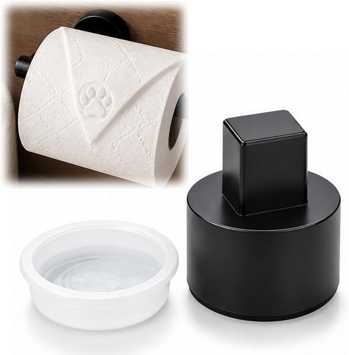 Toilet Paper Stamp Seal Press, Dog Paw Embosser with Water Reservoir | Dog Paw stamp, 1.18 in toilet tissue embosser for pet-friendly stays, staging, housekeeping