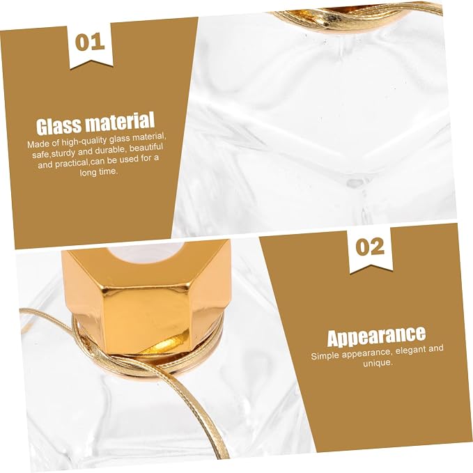 Cabilock 2pcs Aromatherapy Glass Bottles Essential Oil Holders for Home Fragrance Decorative Diffuser Containers Stylish Air Freshener for Living Room Bedroom