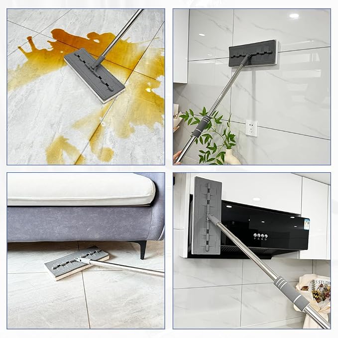 Magic Sponges Eraser Mop Pads Refills,Suitable for 13" Flat Mop Head | Mops Pad for Floor Cleaning,Just add Water,Easy to Use,for Kitchen, Bathroom, Swimming Pool, Boat