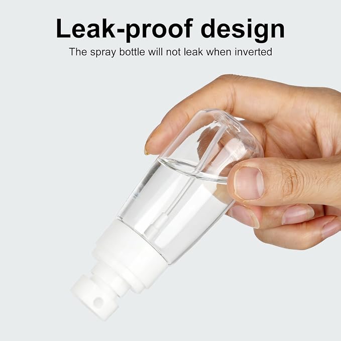 2 Pack Spray Bottles 2oz/60ml Leak Proof Fine Mist Small Empty Spray Bottle | Portable Refillable Containers Plastic Travel Bottles for Hair Spray Toners Facial Moisturizing Cleaning Solution
