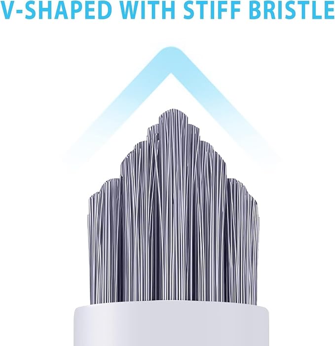 Lumkew Grout Brush Cleaning, Stiff Bristles Grout Cleaner for Tile Floors | V Shape, Shower Bathroom Kitchen Scrubber