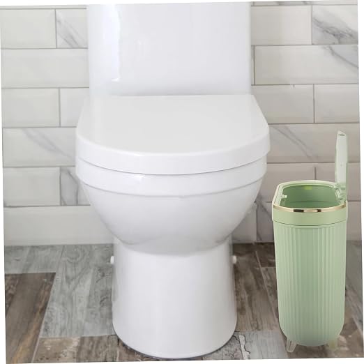 Alipis Sleek Slim Trash Can with Lid for Bathroom Bedroom and Kitchen Stylish Narrow Waste Basket for Spaces Odor-Blocking Design Easy to Clean for Home Decor